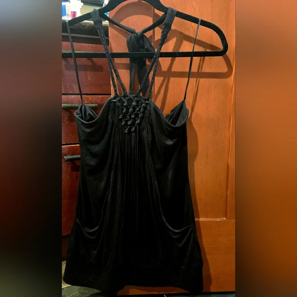 Elegant Black Halter Top - Picture 2 of 5